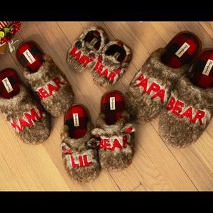Men’s furry scuff slippers nib size 13-14